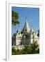 Myanmar. Mandalay. Inwa. White Temple Surrounded by Greenery-Inger Hogstrom-Framed Photographic Print