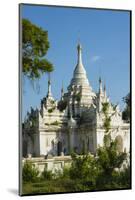 Myanmar. Mandalay. Inwa. White Temple Surrounded by Greenery-Inger Hogstrom-Mounted Photographic Print
