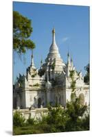 Myanmar. Mandalay. Inwa. White Temple Surrounded by Greenery-Inger Hogstrom-Mounted Premium Photographic Print