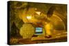 Myanmar. Mandalay. Kusinara Pagoda. Reclining Buddha-Inger Hogstrom-Stretched Canvas