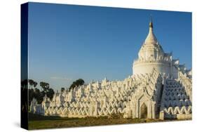 Myanmar. Mandalay. Mingun. Hsinphyumae Pagoda-Inger Hogstrom-Stretched Canvas