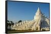 Myanmar. Mandalay. Mingun. Hsinphyumae Pagoda-Inger Hogstrom-Framed Stretched Canvas