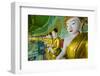 Myanmar. Mandalay. Sagaing Hill. Thirty Caves Temple. Row of Buddhas-Inger Hogstrom-Framed Photographic Print