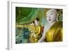 Myanmar. Mandalay. Sagaing Hill. Thirty Caves Temple. Row of Buddhas-Inger Hogstrom-Framed Photographic Print