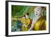 Myanmar. Mandalay. Sagaing Hill. Thirty Caves Temple. Row of Buddhas-Inger Hogstrom-Framed Photographic Print