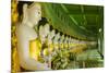 Myanmar. Mandalay. Sagaing Hill. Thirty Caves Temple. Row of Buddhas-Inger Hogstrom-Mounted Photographic Print