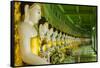 Myanmar. Mandalay. Sagaing Hill. Thirty Caves Temple. Row of Buddhas-Inger Hogstrom-Framed Stretched Canvas