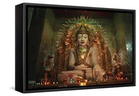 Myanmar, Mandalay, Statue in Shwenandaw Pagoda-null-Framed Stretched Canvas