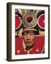 Myanmar, Naga New Year Festival, Naga Man, Taungkul Tribe Wearing Traditional Headdress-Jane Sweeney-Framed Photographic Print