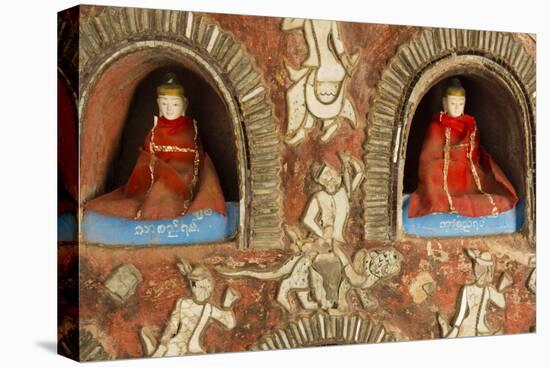 Myanmar. Shan. Shwenyaung. Shwe Yan Pyae Monastery. Buddha Statues-Inger Hogstrom-Stretched Canvas