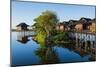 Myanmar. Shan State. Inle Lake. Golden Island Cottages Floating Hotel-Inger Hogstrom-Mounted Photographic Print