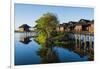 Myanmar. Shan State. Inle Lake. Golden Island Cottages Floating Hotel-Inger Hogstrom-Framed Photographic Print