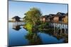 Myanmar. Shan State. Inle Lake. Golden Island Cottages Floating Hotel-Inger Hogstrom-Mounted Photographic Print