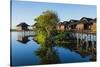 Myanmar. Shan State. Inle Lake. Golden Island Cottages Floating Hotel-Inger Hogstrom-Stretched Canvas