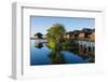 Myanmar. Shan State. Inle Lake. Golden Island Cottages Floating Hotel-Inger Hogstrom-Framed Premium Photographic Print