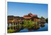 Myanmar. Shan State. Inle Lake. Golden Island Cottages Floating Hotel-Inger Hogstrom-Framed Photographic Print