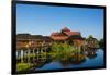 Myanmar. Shan State. Inle Lake. Golden Island Cottages Floating Hotel-Inger Hogstrom-Framed Photographic Print