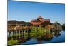 Myanmar. Shan State. Inle Lake. Golden Island Cottages Floating Hotel-Inger Hogstrom-Mounted Photographic Print