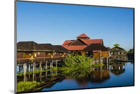 Myanmar. Shan State. Inle Lake. Golden Island Cottages Floating Hotel-Inger Hogstrom-Mounted Photographic Print