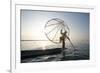 Myanmar, Shan State, Nyaungshwe Township. Local Intha Fishermen Fishing (Mr)-Matteo Colombo-Framed Photographic Print