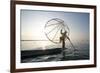 Myanmar, Shan State, Nyaungshwe Township. Local Intha Fishermen Fishing (Mr)-Matteo Colombo-Framed Photographic Print