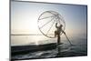 Myanmar, Shan State, Nyaungshwe Township. Local Intha Fishermen Fishing (Mr)-Matteo Colombo-Mounted Photographic Print