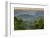 Myanmar. Shan State. Sunset over the Ridges of Haze-Filled Hills-Inger Hogstrom-Framed Photographic Print