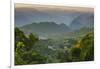 Myanmar. Shan State. Sunset over the Ridges of Haze-Filled Hills-Inger Hogstrom-Framed Photographic Print