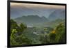 Myanmar. Shan State. Sunset over the Ridges of Haze-Filled Hills-Inger Hogstrom-Framed Photographic Print