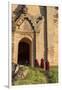 Myanmar Taj Mahal. Unfinished Pagoda. Monks. Mandalay. Myanmar-Tom Norring-Framed Photographic Print