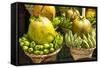 Myanmar. Yangon. Botataung Pagoda. Offerings of Fruit for Sale-Inger Hogstrom-Framed Stretched Canvas