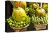 Myanmar. Yangon. Botataung Pagoda. Offerings of Fruit for Sale-Inger Hogstrom-Stretched Canvas