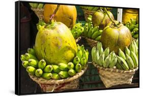 Myanmar. Yangon. Botataung Pagoda. Offerings of Fruit for Sale-Inger Hogstrom-Framed Stretched Canvas