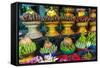 Myanmar. Yangon. Botataung Pagoda. Offerings of Fruit for Sale-Inger Hogstrom-Framed Stretched Canvas