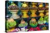 Myanmar. Yangon. Botataung Pagoda. Offerings of Fruit for Sale-Inger Hogstrom-Stretched Canvas