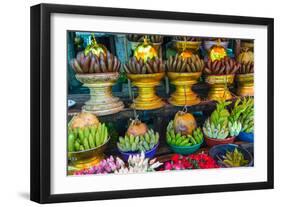 Myanmar. Yangon. Botataung Pagoda. Offerings of Fruit for Sale-Inger Hogstrom-Framed Photographic Print