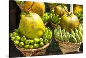 Myanmar. Yangon. Botataung Pagoda. Offerings of Fruit for Sale-Inger Hogstrom-Stretched Canvas