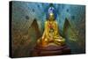 Myanmar, Yangon. Buddha Statue in Shwedagon Temple-Jaynes Gallery-Stretched Canvas
