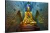 Myanmar, Yangon. Buddha Statue in Shwedagon Temple-Jaynes Gallery-Stretched Canvas