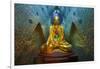 Myanmar, Yangon. Buddha Statue in Shwedagon Temple-Jaynes Gallery-Framed Photographic Print