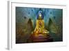 Myanmar, Yangon. Buddha Statue in Shwedagon Temple-Jaynes Gallery-Framed Photographic Print