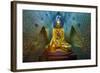 Myanmar, Yangon. Buddha Statue in Shwedagon Temple-Jaynes Gallery-Framed Photographic Print