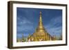 Myanmar, Yangon. Golden Stupa and Temples of Shwedagon Pagoda-Brenda Tharp-Framed Photographic Print