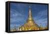Myanmar, Yangon. Golden Stupa and Temples of Shwedagon Pagoda-Brenda Tharp-Framed Stretched Canvas