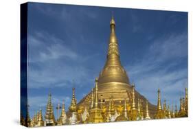 Myanmar, Yangon. Golden Stupa and Temples of Shwedagon Pagoda-Brenda Tharp-Stretched Canvas