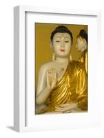 Myanmar. Yangon. Shwedagon Pagoda. Buddha in the Discussion Mudra-Inger Hogstrom-Framed Photographic Print