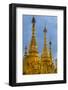 Myanmar. Yangon. Shwedagon Pagoda. Golden Spires Gleam at Twilight-Inger Hogstrom-Framed Photographic Print