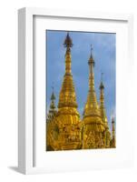 Myanmar. Yangon. Shwedagon Pagoda. Golden Spires Gleam at Twilight-Inger Hogstrom-Framed Photographic Print