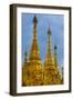 Myanmar. Yangon. Shwedagon Pagoda. Golden Spires Gleam at Twilight-Inger Hogstrom-Framed Photographic Print