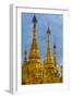 Myanmar. Yangon. Shwedagon Pagoda. Golden Spires Gleam at Twilight-Inger Hogstrom-Framed Photographic Print